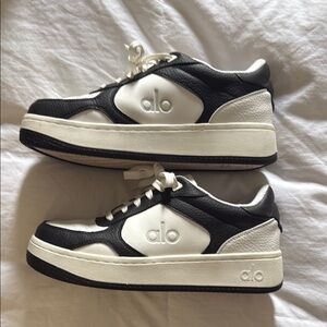 ALO Yoga Black and White Retro Sneakers